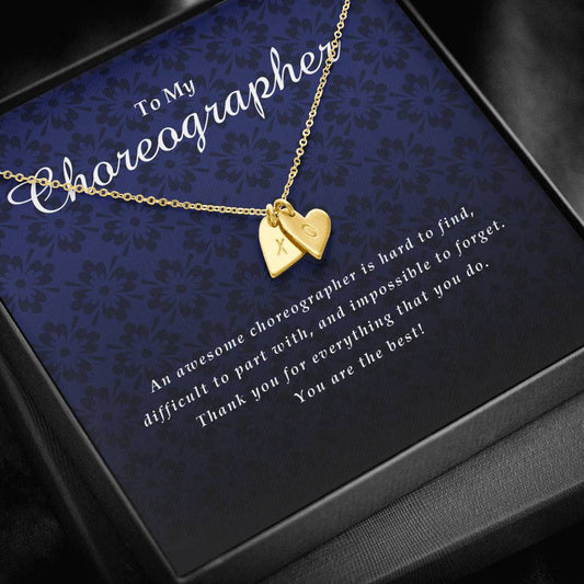 Initials Heart Necklace, To My Choreographer