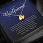 Engraved Heart Necklace, To My Girlfriend