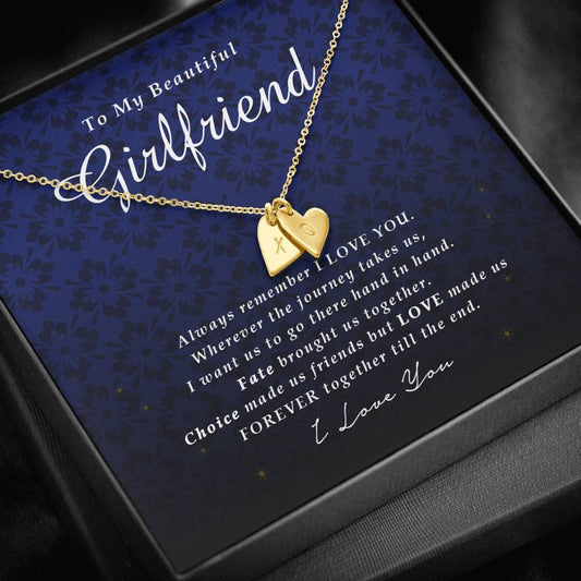 Engraved Heart Necklace, To My Beautiful Girlfriend