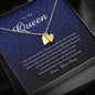 Engraved Heart Necklace, To My Queen