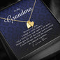 Initials Heart Necklace, Engraved Necklace for Grandma