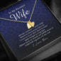 Engraved Heart Necklace, To My Beautiful Wife