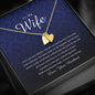 Engraved Heart Necklace, To My Wife