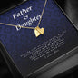 Engraved Heart Necklace, Father and Daughter Gift