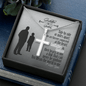Godfather and Godson Gift, Engraved Cross Necklace, Gift for Godson from Godfather, Jewelry Message Card for Him, Birthday Gift, Keepsake Necklace