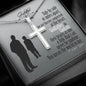 Godfather and Godson Gift, Engraved Cross Necklace, Gift for Godson from Godfather, Jewelry Message Card for Him, Birthday Gift, Keepsake Necklace
