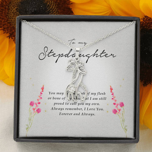 Giraffe Necklace, To My Stepdaughter