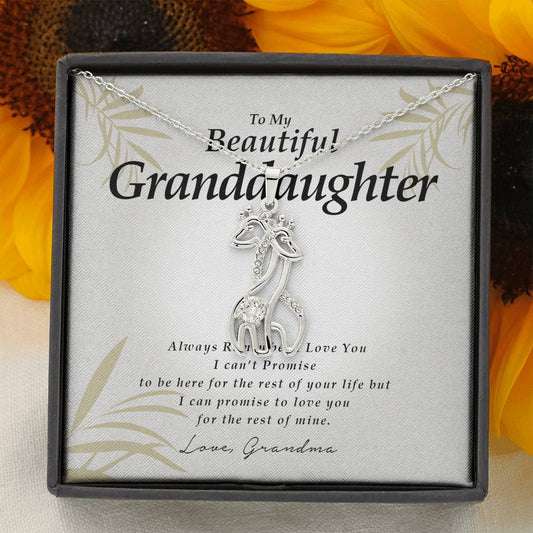 Giraffe Necklace, To My Beautiful Granddaughter from Grandma