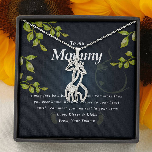 Giraffe Necklace, Pregnancy Gift