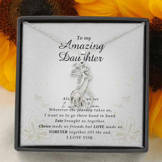 Giraffe Necklace, To My Amazing Daughter