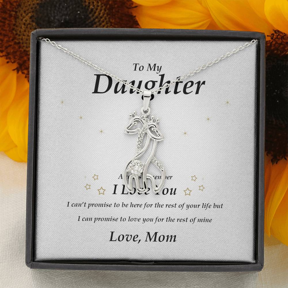 Giraffe Necklace, To My Daughter from Mom