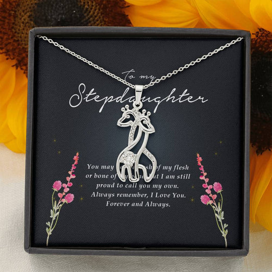 Giraffe Necklace, To My Stepdaughter