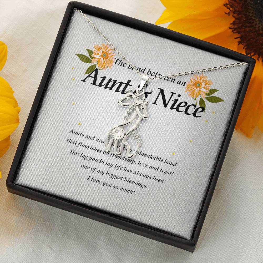 Giraffe Necklace, Aunt and Niece Gift