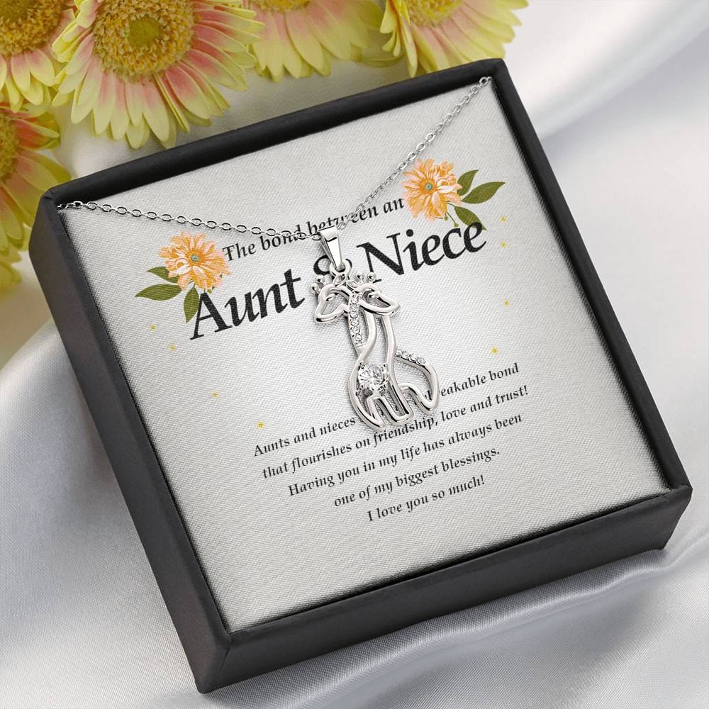 Giraffe Necklace, Aunt and Niece Gift