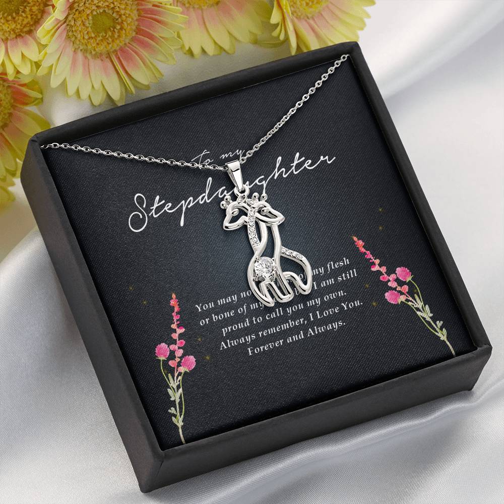 Giraffe Necklace, To My Stepdaughter
