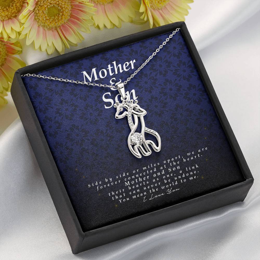 Mother and Son Gift, Giraffe Necklace