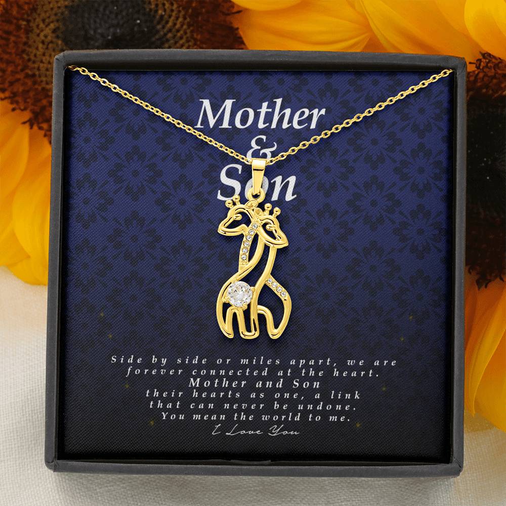 Mother and Son Gift, Giraffe Necklace