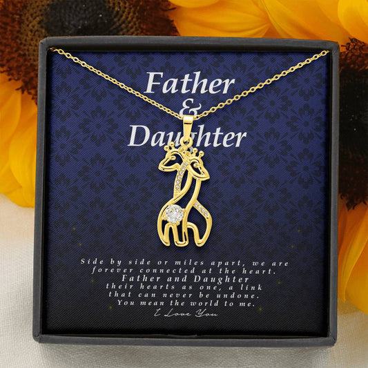 Father and Daughter Gift, Giraffe Necklace