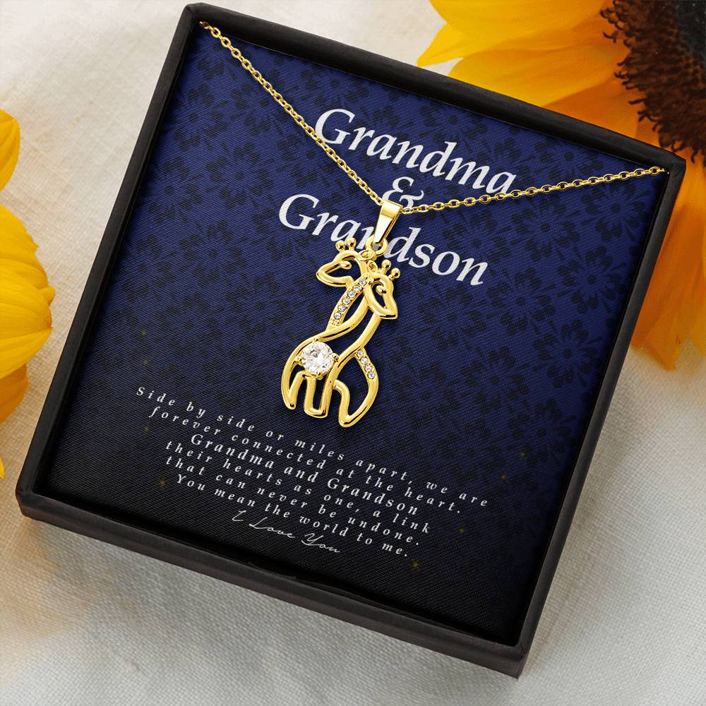 Grandma and Grandson Gift, Giraffe Necklace