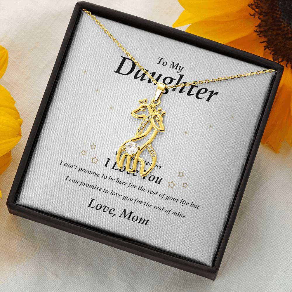 Giraffe Necklace, To My Daughter from Mom