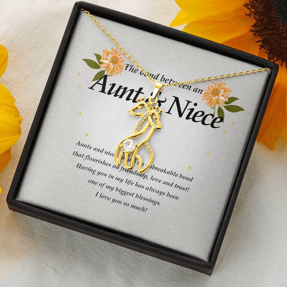 Giraffe Necklace, Aunt and Niece Gift