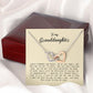 To My Granddaughter, Interlocking Heart Necklace
