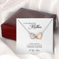 To My Beautiful Mother, Interlocking Heart Necklace