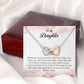 To My Daughter, Interlocking Heart Necklace
