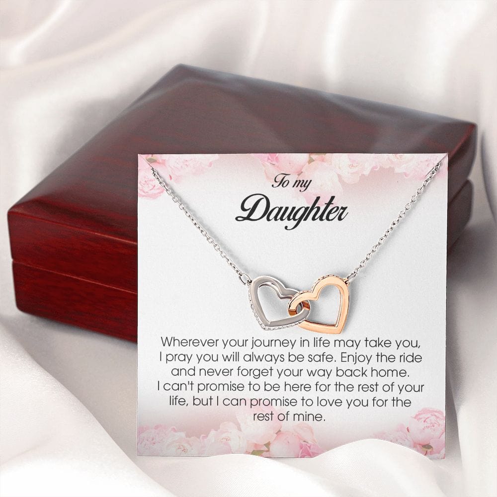 To My Daughter, Interlocking Heart Necklace