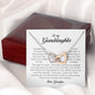 To My Granddaughter, Interlocking Heart Necklace, Gift from Grandpa