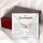 To My Granddaughter, Interlocking Heart Necklace, Gift from Grandpa
