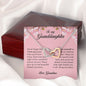 To My Granddaughter, Interlocking Heart Necklace