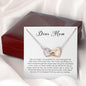 Dear Mom Gift, Interlocking Heart Necklace