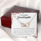 To My Beautiful Granddaughter, Interlocking Heart Necklace