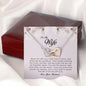 To My Wife , Interlocking Heart Necklace