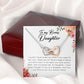 To My Bonus Daughter, Interlocking Heart Necklace