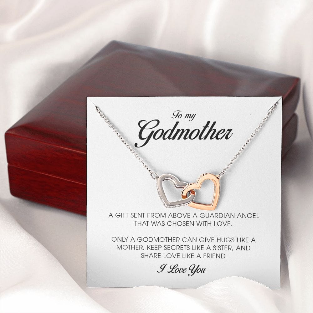 To My Godmother, Interlocking Heart Necklace