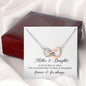 Mother & Daughter Gift, Interlocking Heart Necklace