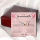 To My Granddaughter, Interlocking Heart Necklace