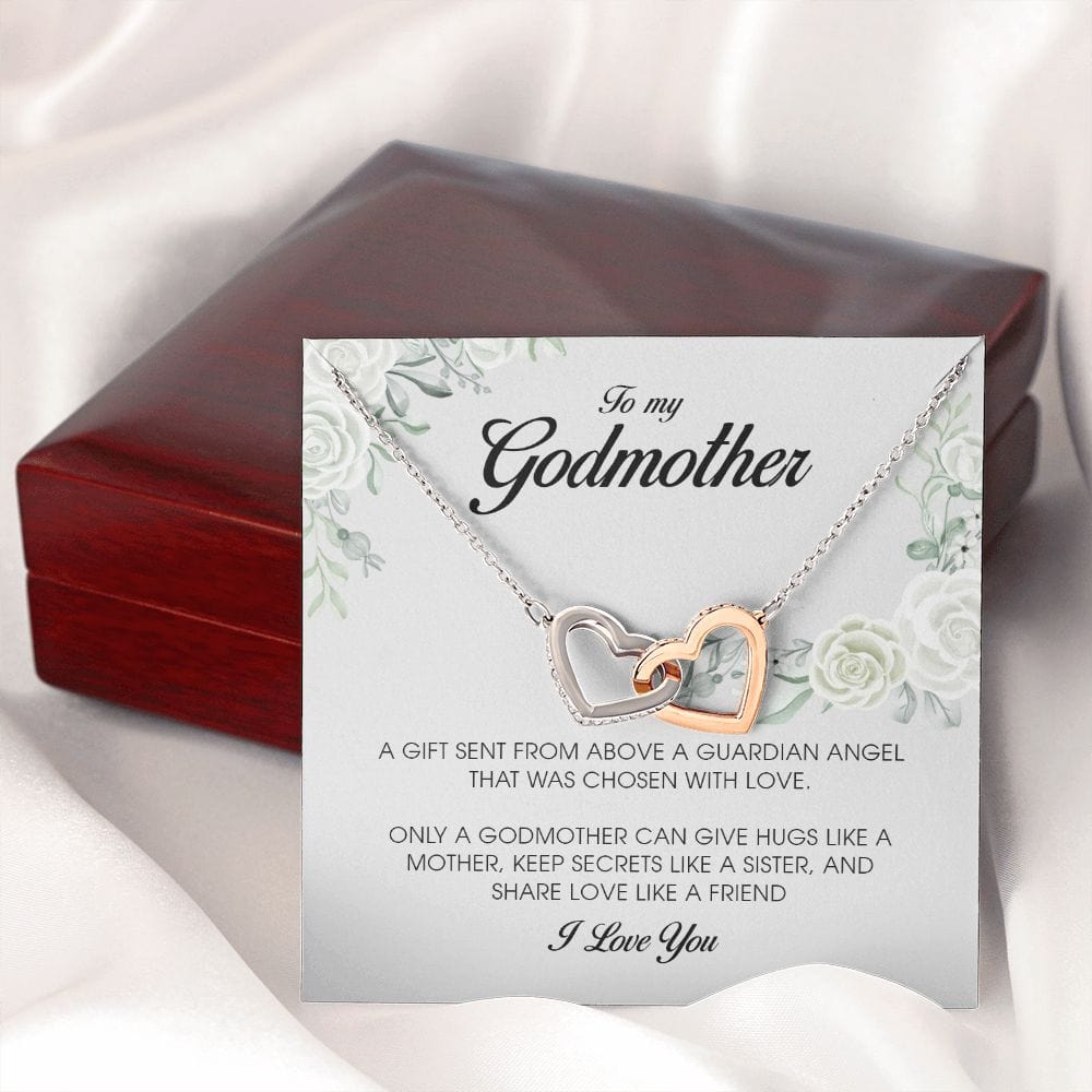 To My Godmother, Interlocking Heart Necklace