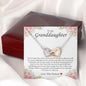 To My Granddaughter, Interlocking Heart Necklace