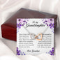 To My Granddaughter, Interlocking Heart Necklace