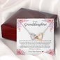 To My Granddaughter, Interlocking Heart Necklace