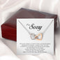 I'm Sorry Gift, Interlocking Heart Necklace