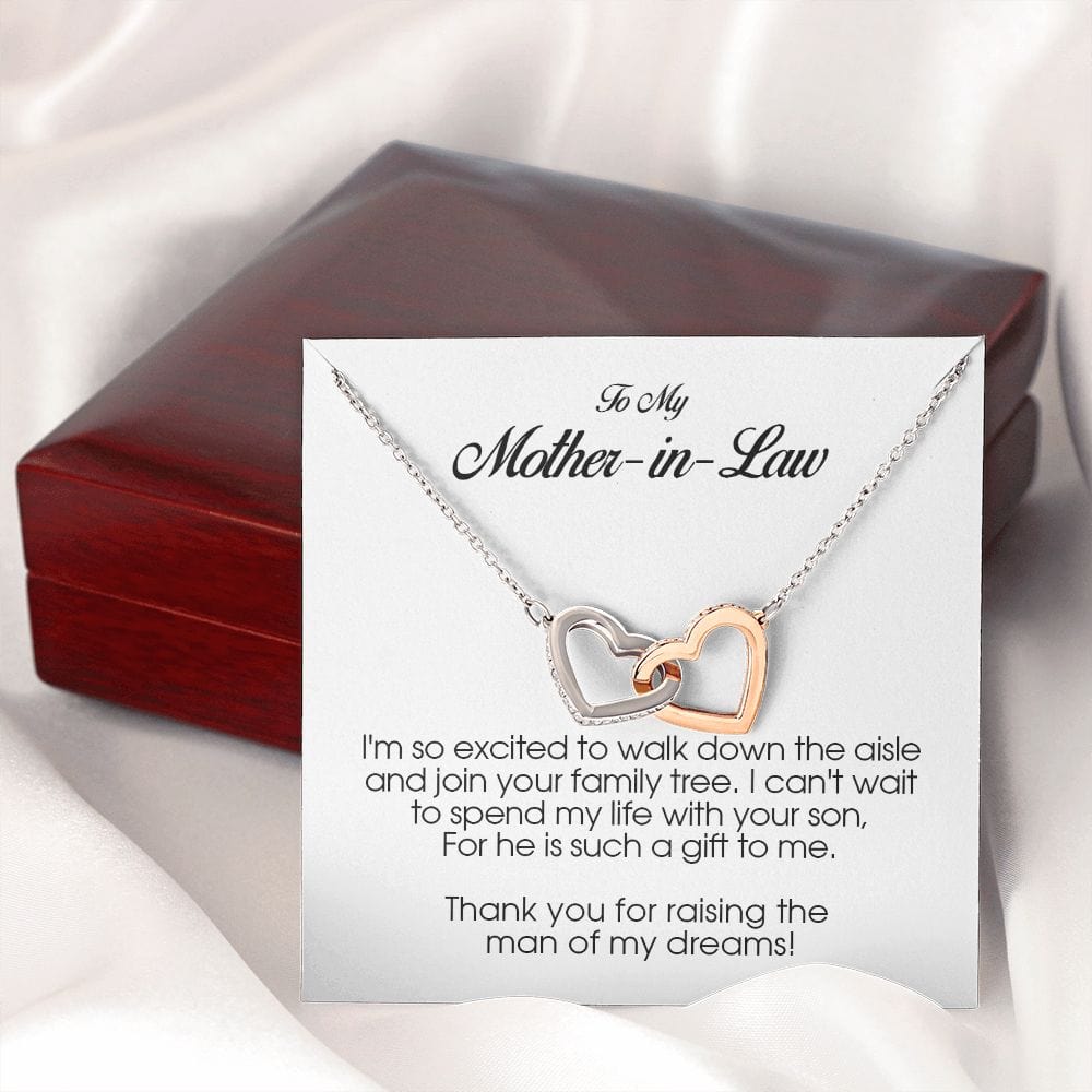 To My Mother In Law, Interlocking Heart Necklace