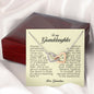 To My Granddaughter, Interlocking Heart Necklace