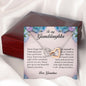 To My Granddaughter, Interlocking Heart Necklace