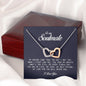 To My Soulmate, Interlocking Heart Necklace