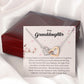 To My Granddaughter "Always Keep Me In Your Heart" Interlocking Heart Necklace