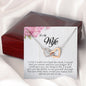 To My Wife , Interlocking Heart Necklace